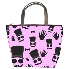 Gentleman - Pink Pattern Bucket Bags by Valentinaart