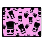 Gentleman - pink pattern Double Sided Fleece Blanket (Small)  45 x34  Blanket Front