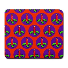 Christmas Candles Seamless Pattern Large Mousepads by Amaryn4rt