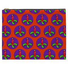 Christmas Candles Seamless Pattern Cosmetic Bag (xxxl)  by Amaryn4rt