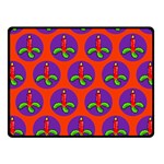 Christmas Candles Seamless Pattern Double Sided Fleece Blanket (Small)  45 x34  Blanket Front