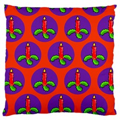 Christmas Candles Seamless Pattern Standard Flano Cushion Case (one Side) by Amaryn4rt