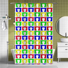 Colorful Curtains Seamless Pattern Shower Curtain 48  X 72  (small)  by Amaryn4rt