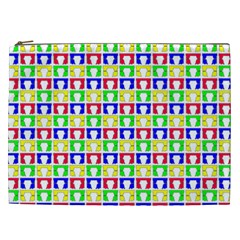 Colorful Curtains Seamless Pattern Cosmetic Bag (xxl)  by Amaryn4rt