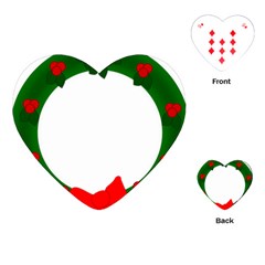 Holiday Wreath Playing Cards (heart)  by Amaryn4rt