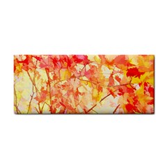 Monotype Art Pattern Leaves Colored Autumn Cosmetic Storage Cases by Amaryn4rt