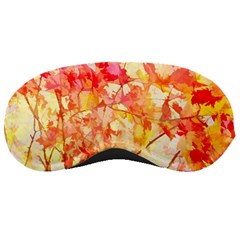 Monotype Art Pattern Leaves Colored Autumn Sleeping Masks by Amaryn4rt