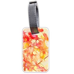 Monotype Art Pattern Leaves Colored Autumn Luggage Tags (two Sides) by Amaryn4rt