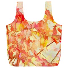 Monotype Art Pattern Leaves Colored Autumn Full Print Recycle Bags (l)  by Amaryn4rt