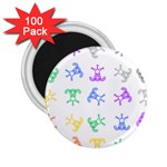 Rainbow Clown Pattern 2.25  Magnets (100 pack)  Front