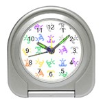 Rainbow Clown Pattern Travel Alarm Clocks Front