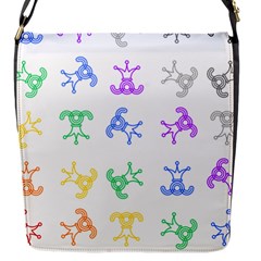 Rainbow Clown Pattern Flap Messenger Bag (s)