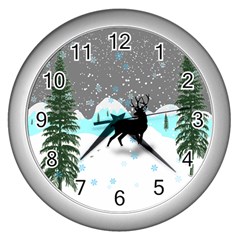 Rocky Mountain High Colorado Wall Clocks (silver)  by Amaryn4rt