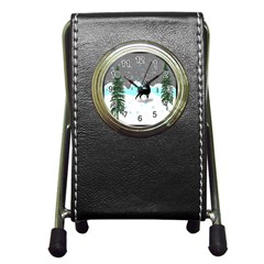 Rocky Mountain High Colorado Pen Holder Desk Clocks by Amaryn4rt