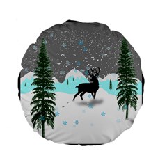 Rocky Mountain High Colorado Standard 15  Premium Flano Round Cushions by Amaryn4rt