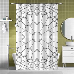 Roses Stained Glass Shower Curtain 48  X 72  (small)  by Amaryn4rt