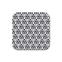 Seamless Honeycomb Pattern Rubber Square Coaster (4 Pack)  by Amaryn4rt