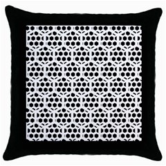 Seamless Honeycomb Pattern Throw Pillow Case (black) by Amaryn4rt