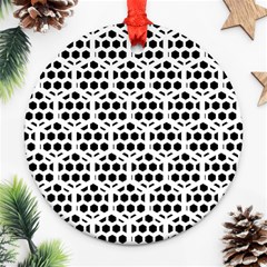 Seamless Honeycomb Pattern Round Ornament (two Sides) 