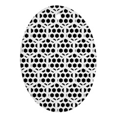 Seamless Honeycomb Pattern Oval Ornament (two Sides) by Amaryn4rt