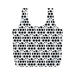 Seamless Honeycomb Pattern Full Print Recycle Bags (m)  by Amaryn4rt