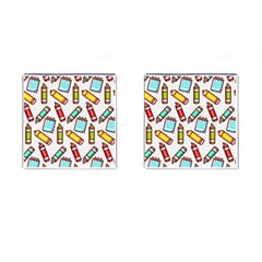 Seamless Pixel Art Pattern Cufflinks (square) by Amaryn4rt