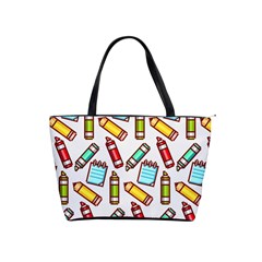 Seamless Pixel Art Pattern Shoulder Handbags