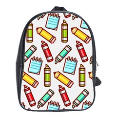 Seamless Pixel Art Pattern School Bags(large) 