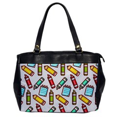 Seamless Pixel Art Pattern Office Handbags by Amaryn4rt