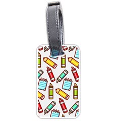 Seamless Pixel Art Pattern Luggage Tags (one Side)  by Amaryn4rt