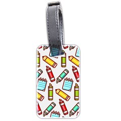 Seamless Pixel Art Pattern Luggage Tags (two Sides) by Amaryn4rt