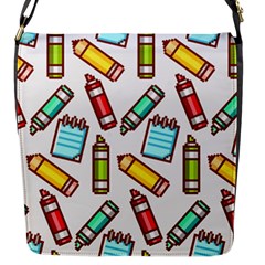 Seamless Pixel Art Pattern Flap Messenger Bag (s)