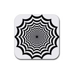 Spider Web Hypnotic Rubber Coaster (Square)  Front