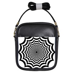 Spider Web Hypnotic Girls Sling Bags by Amaryn4rt