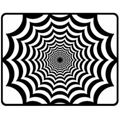 Spider Web Hypnotic Fleece Blanket (medium)  by Amaryn4rt