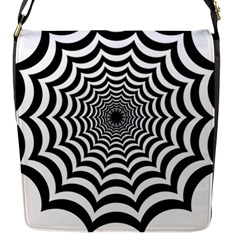 Spider Web Hypnotic Flap Messenger Bag (s) by Amaryn4rt