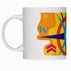 Orange Navigation White Mugs by Valentinaart