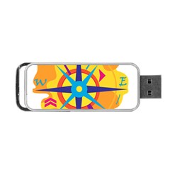 Orange Navigation Portable Usb Flash (one Side) by Valentinaart