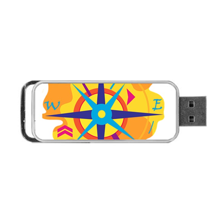 Orange navigation Portable USB Flash (One Side)