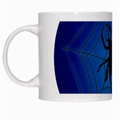 Spider On Web White Mugs by Amaryn4rt