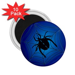 Spider On Web 2 25  Magnets (10 Pack)  by Amaryn4rt