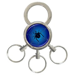 Spider On Web 3-ring Key Chains by Amaryn4rt