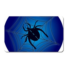 Spider On Web Magnet (rectangular) by Amaryn4rt