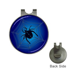 Spider On Web Hat Clips With Golf Markers