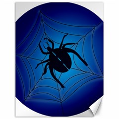 Spider On Web Canvas 12  X 16   by Amaryn4rt