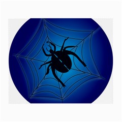 Spider On Web Small Glasses Cloth (2-side) by Amaryn4rt