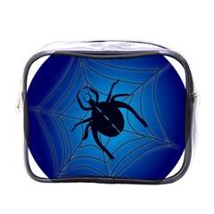 Spider On Web Mini Toiletries Bags by Amaryn4rt