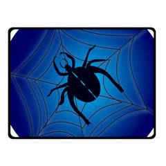 Spider On Web Fleece Blanket (small) by Amaryn4rt