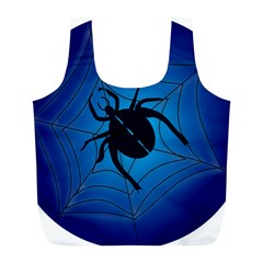 Spider On Web Full Print Recycle Bags (l)  by Amaryn4rt