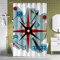 Navigation Shower Curtain 48  X 72  (small)  by Valentinaart